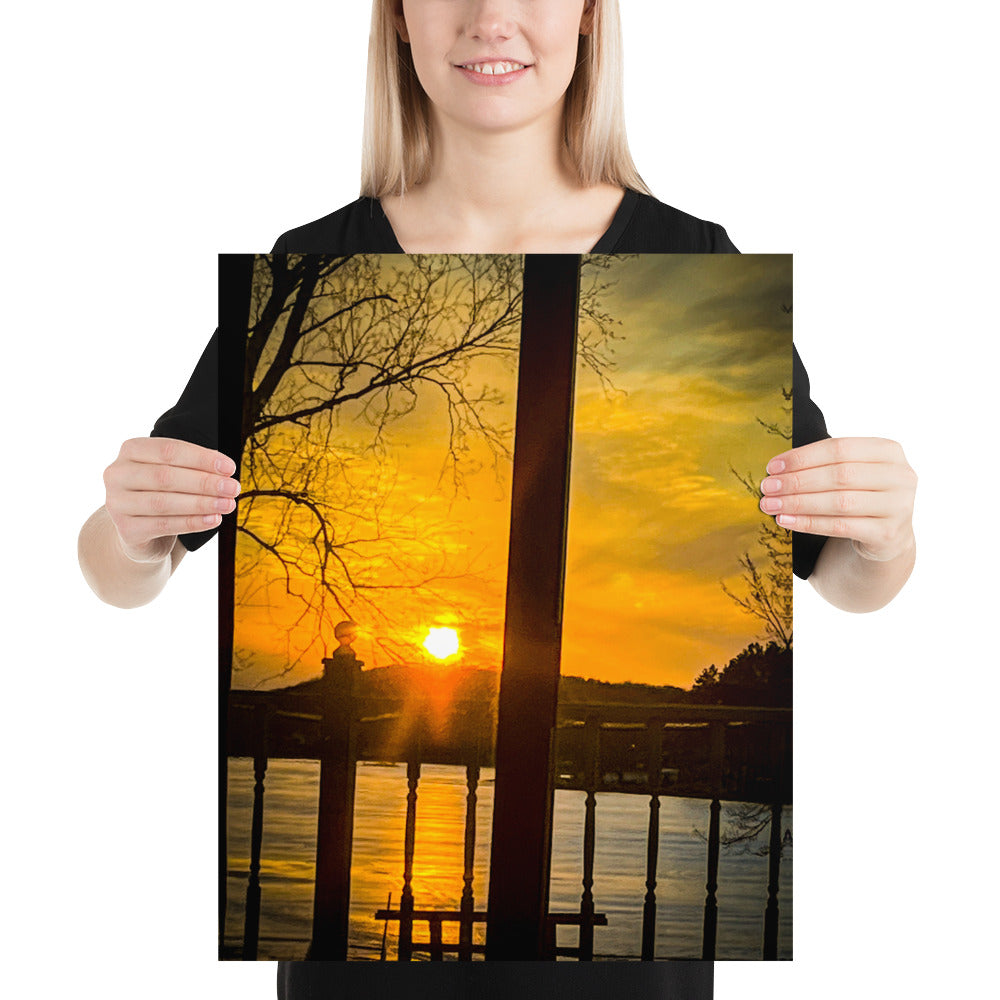 Icey Sunset Photo paper poster