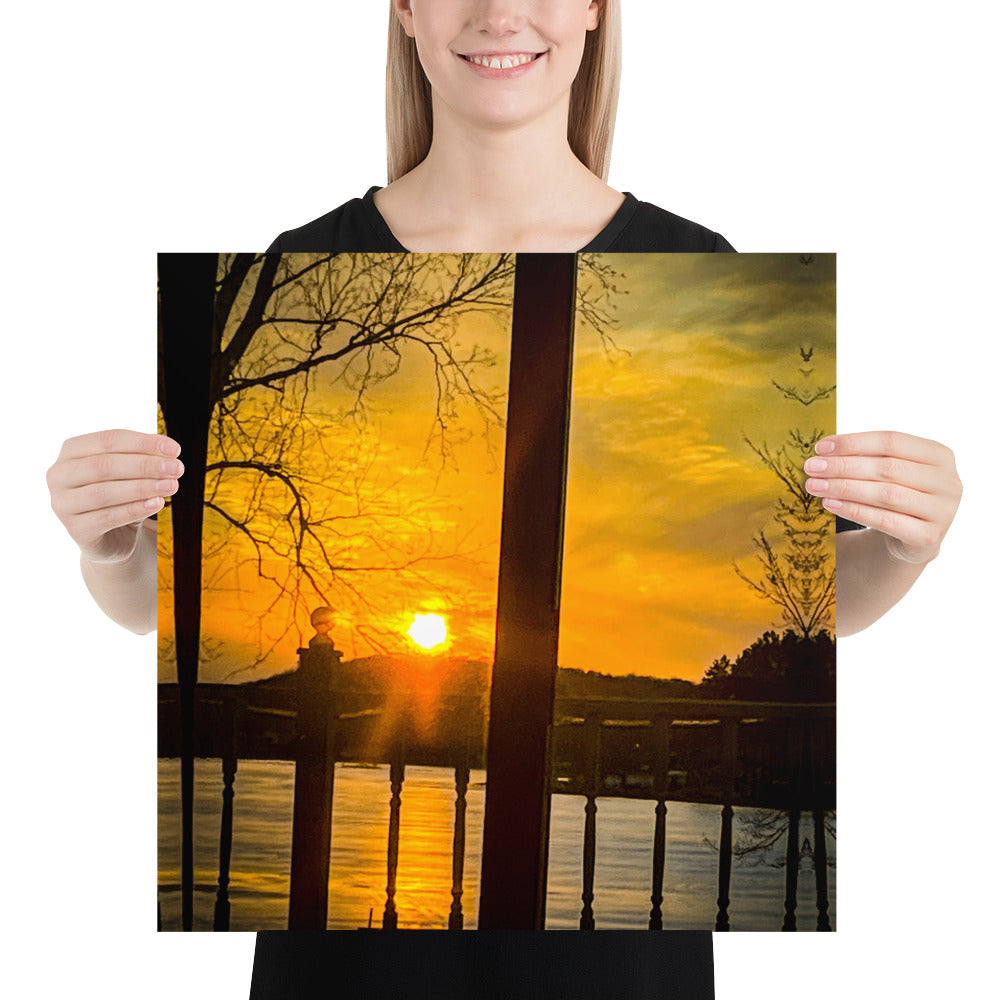 Icey Sunset Photo paper poster