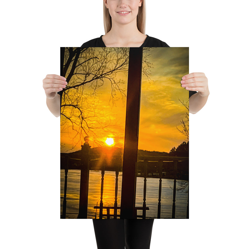 Icey Sunset Photo paper poster