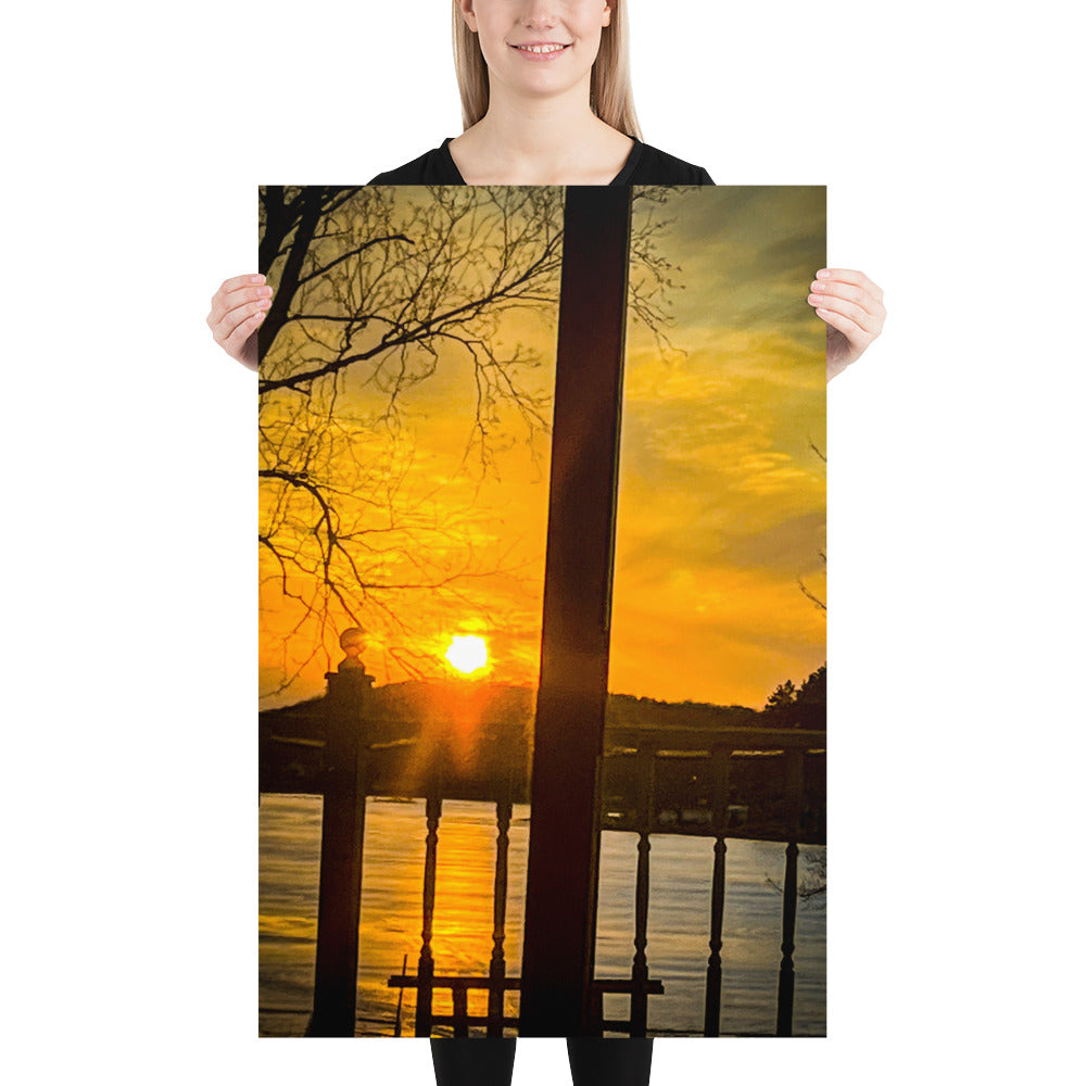 Icey Sunset Photo paper poster