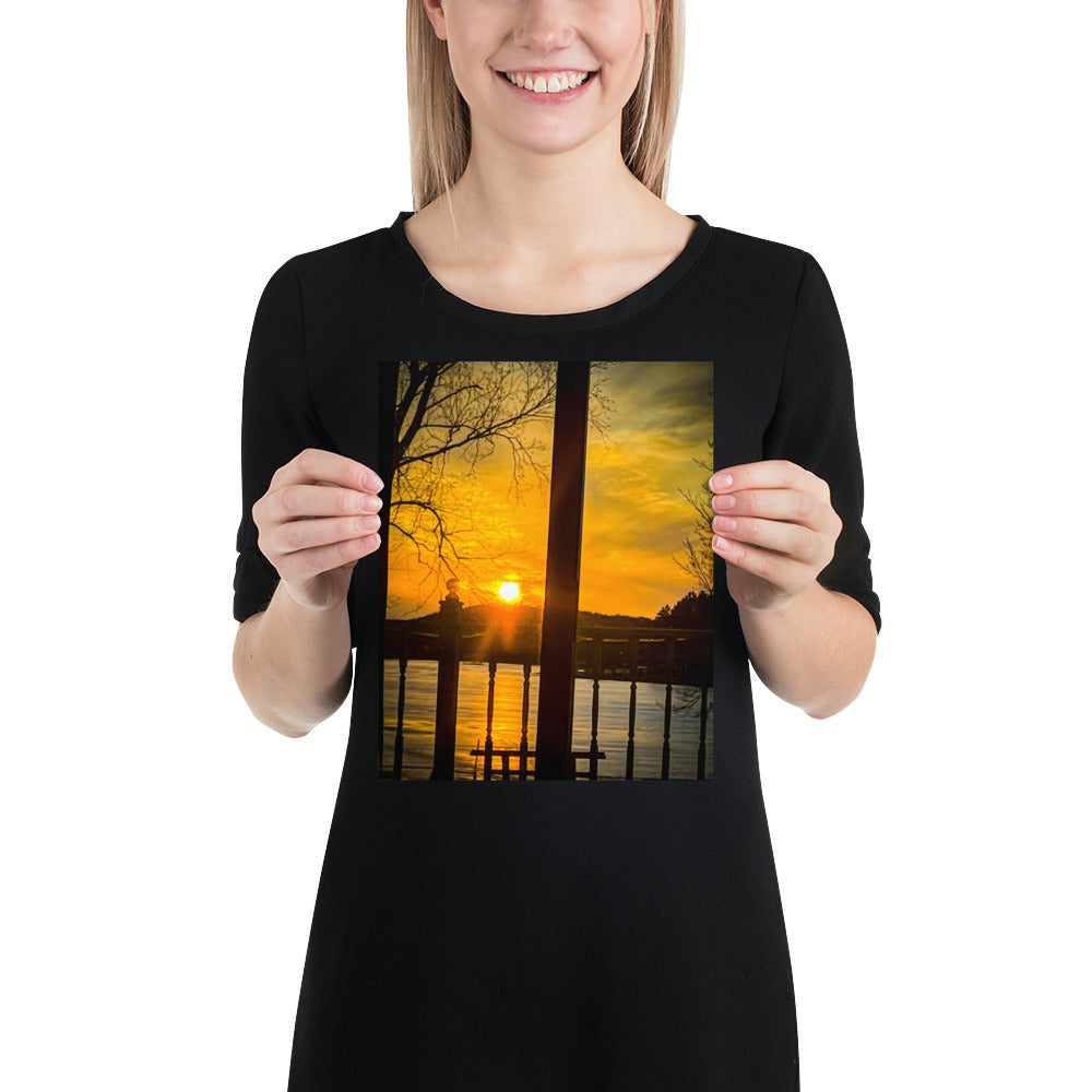 Icey Sunset Photo paper poster