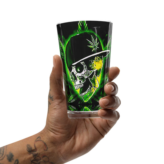 Skull Weed Shaker pint glass