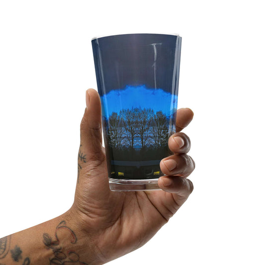 Deep Cyan Sky Shaker pint glass