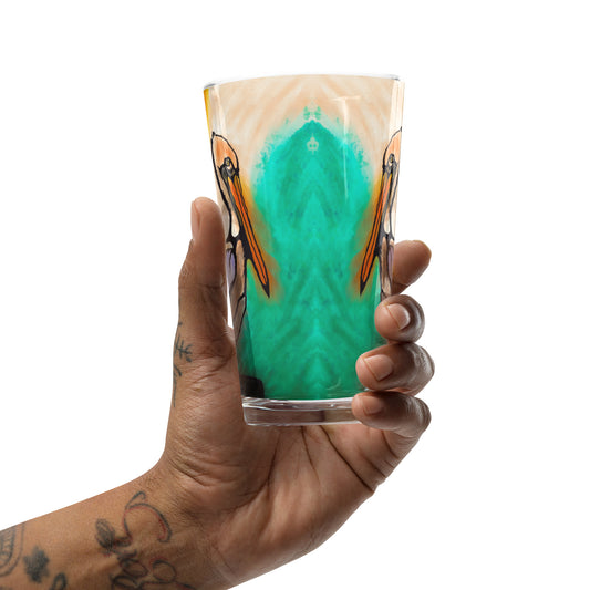 Pelican Side Shaker pint glass