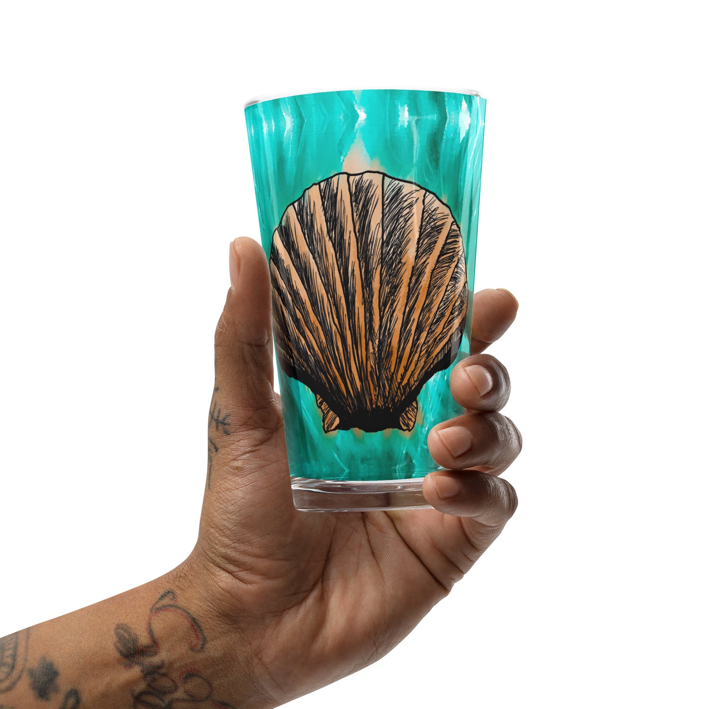 Melt Seashell Shaker pint glass