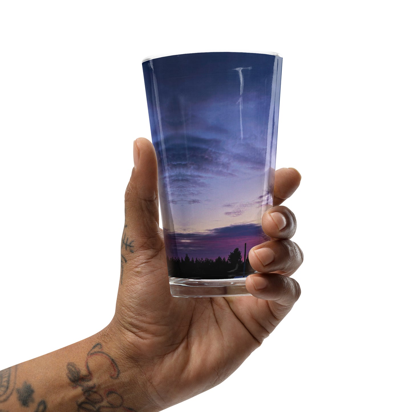 Purple Skylight Shaker pint glass