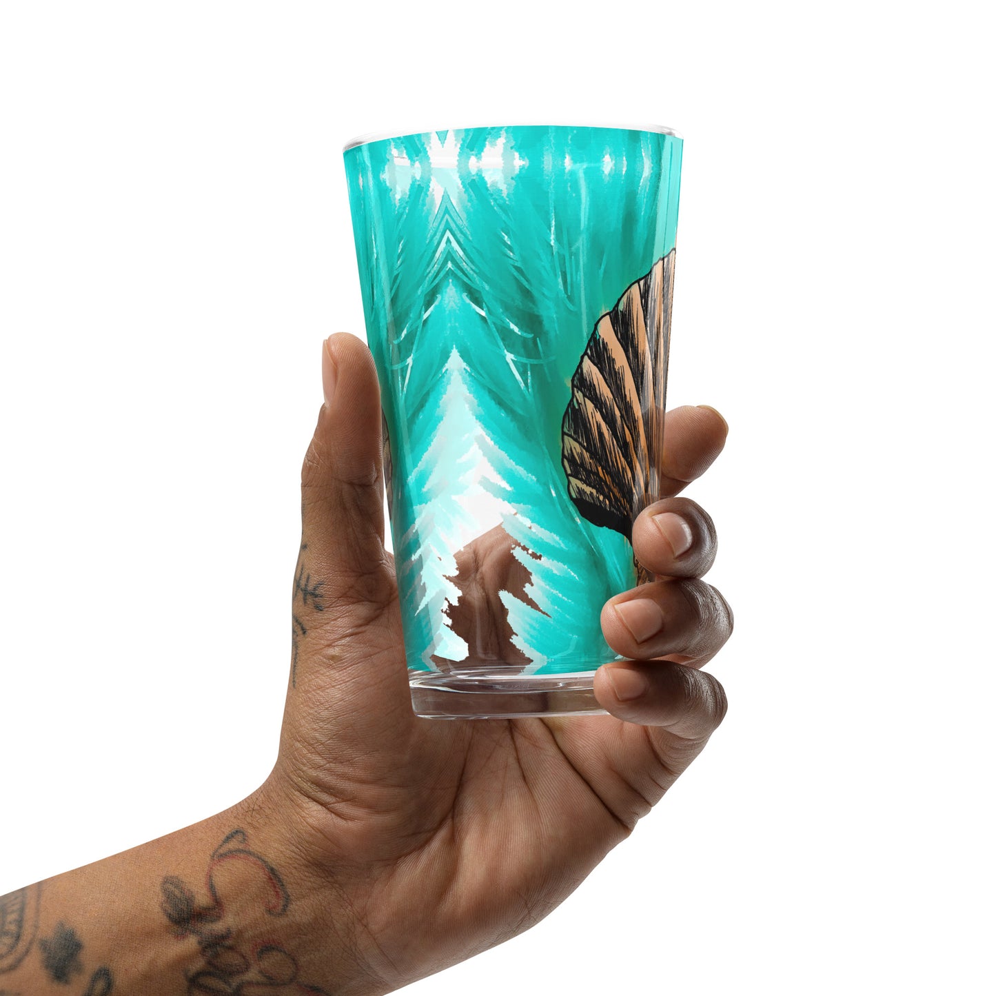 Melt Seashell Shaker pint glass