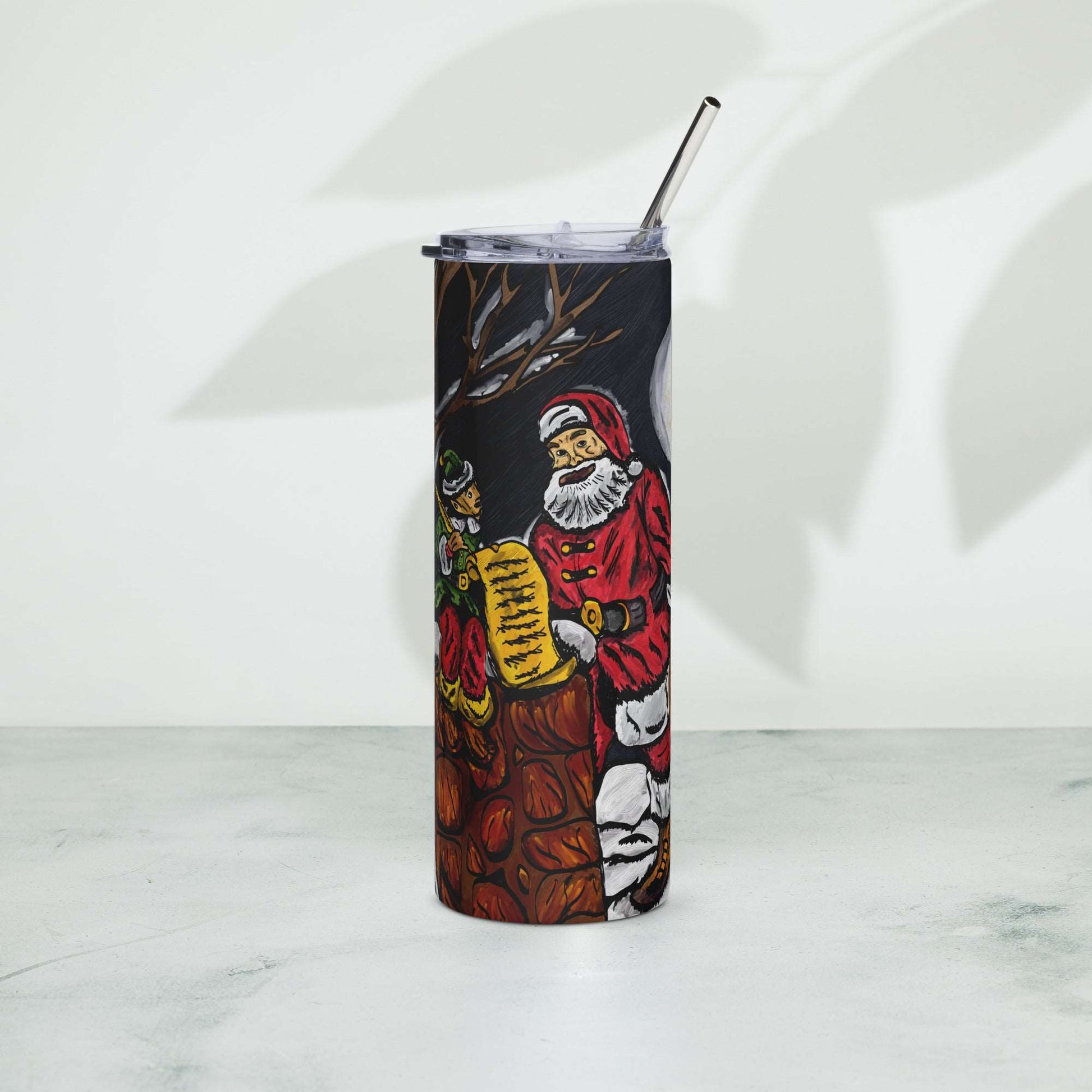 A Night With Santa Stainless steel tumbler