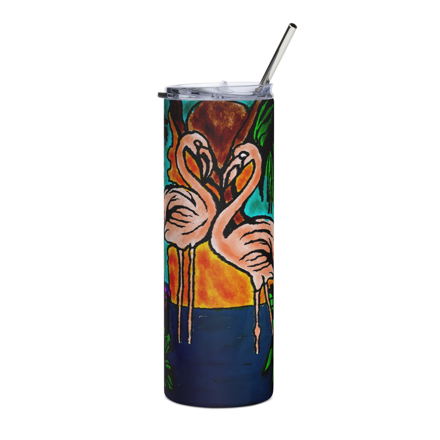 Flamingo Vibe Stainless steel tumbler