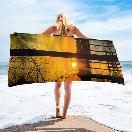 Icey Sunset Towel