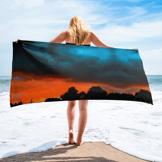 Blue Sky Sunset Towel