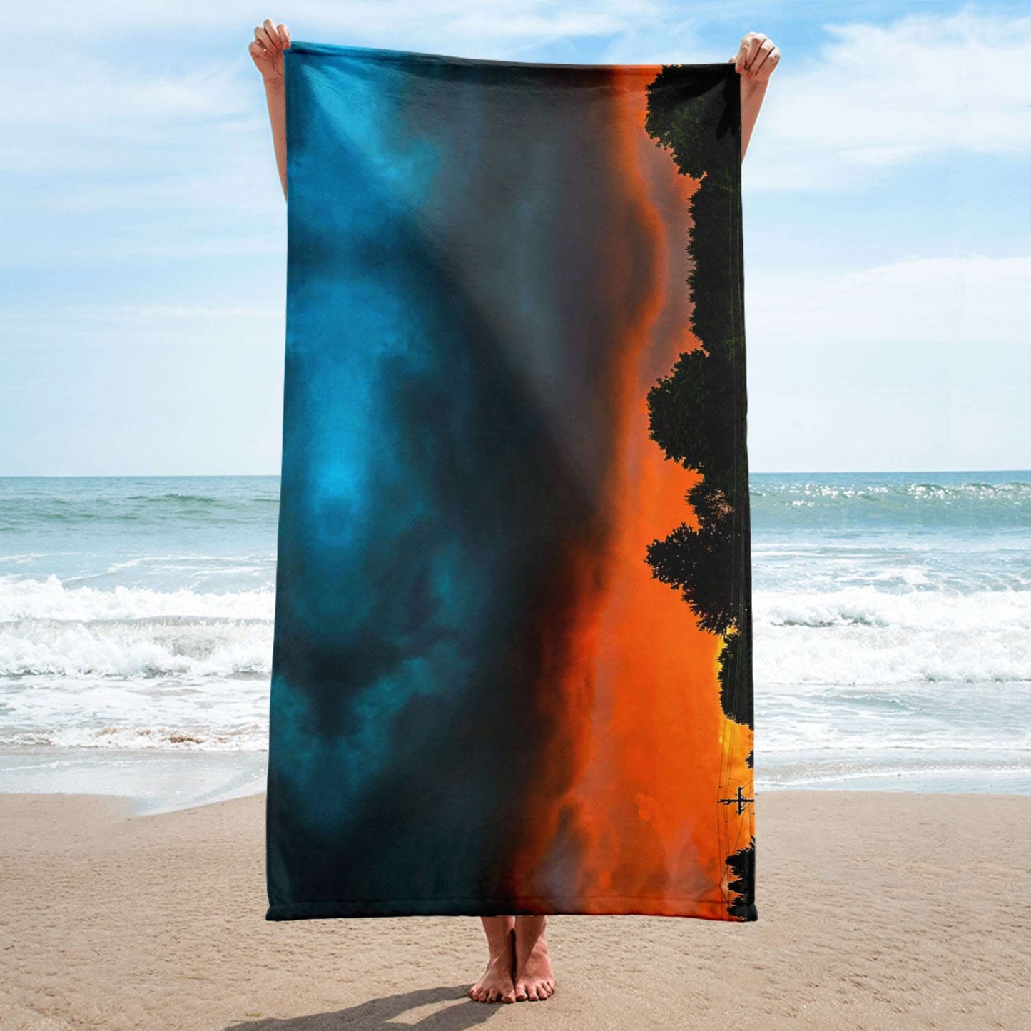 Blue Sky Sunset Towel