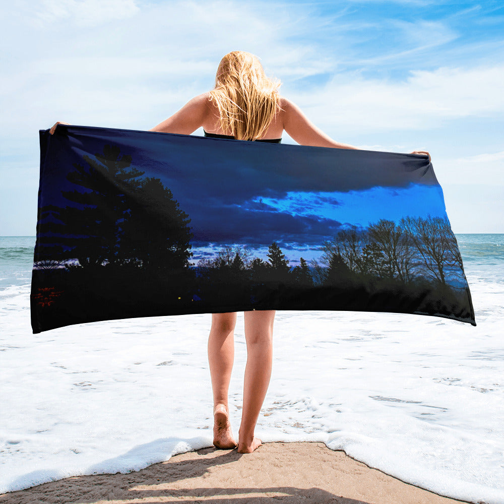 Deep Cyan Sky Towel