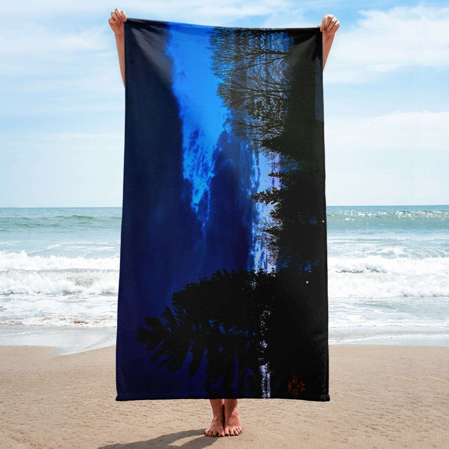 Deep Cyan Sky Towel