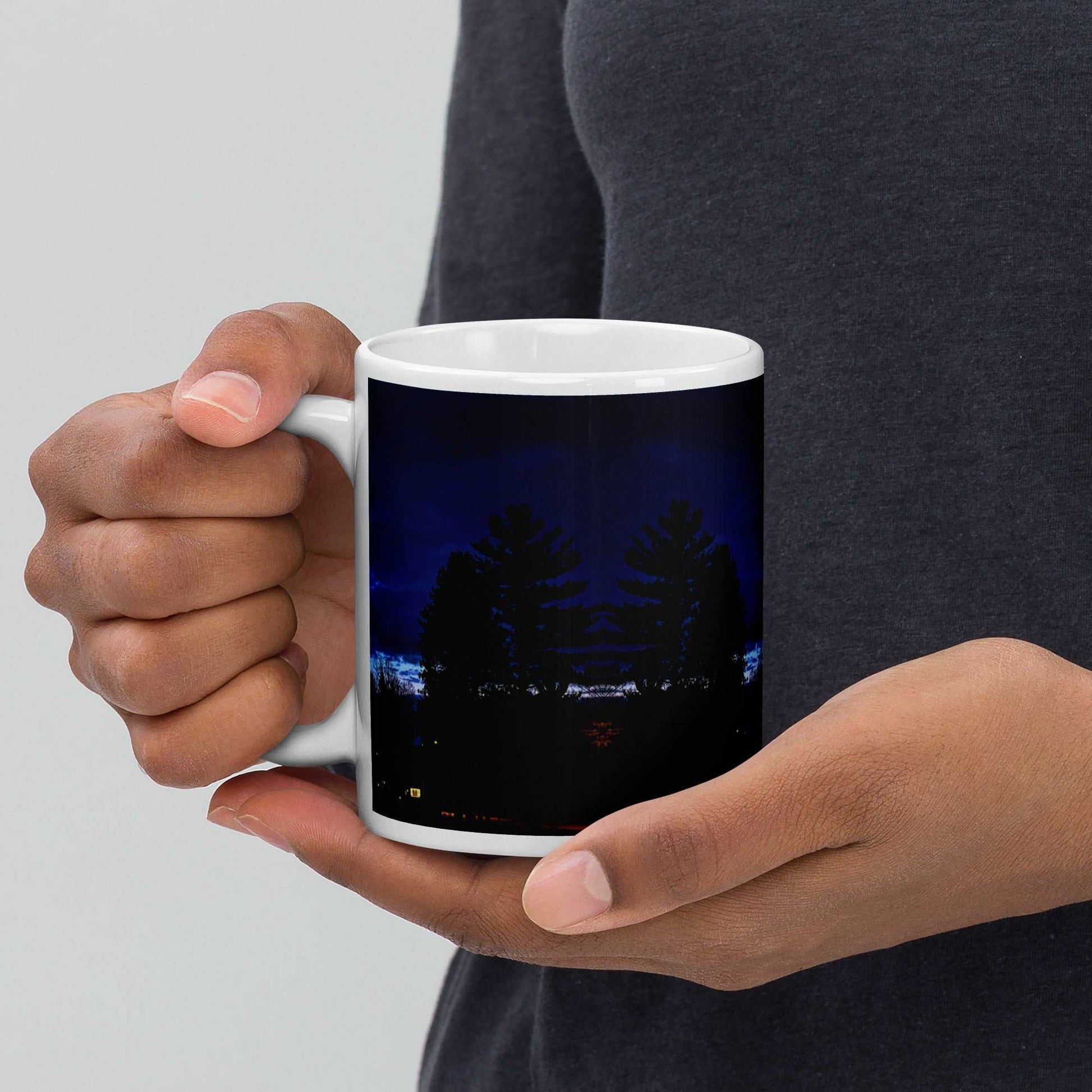 Deep Cyan Sky glossy mug