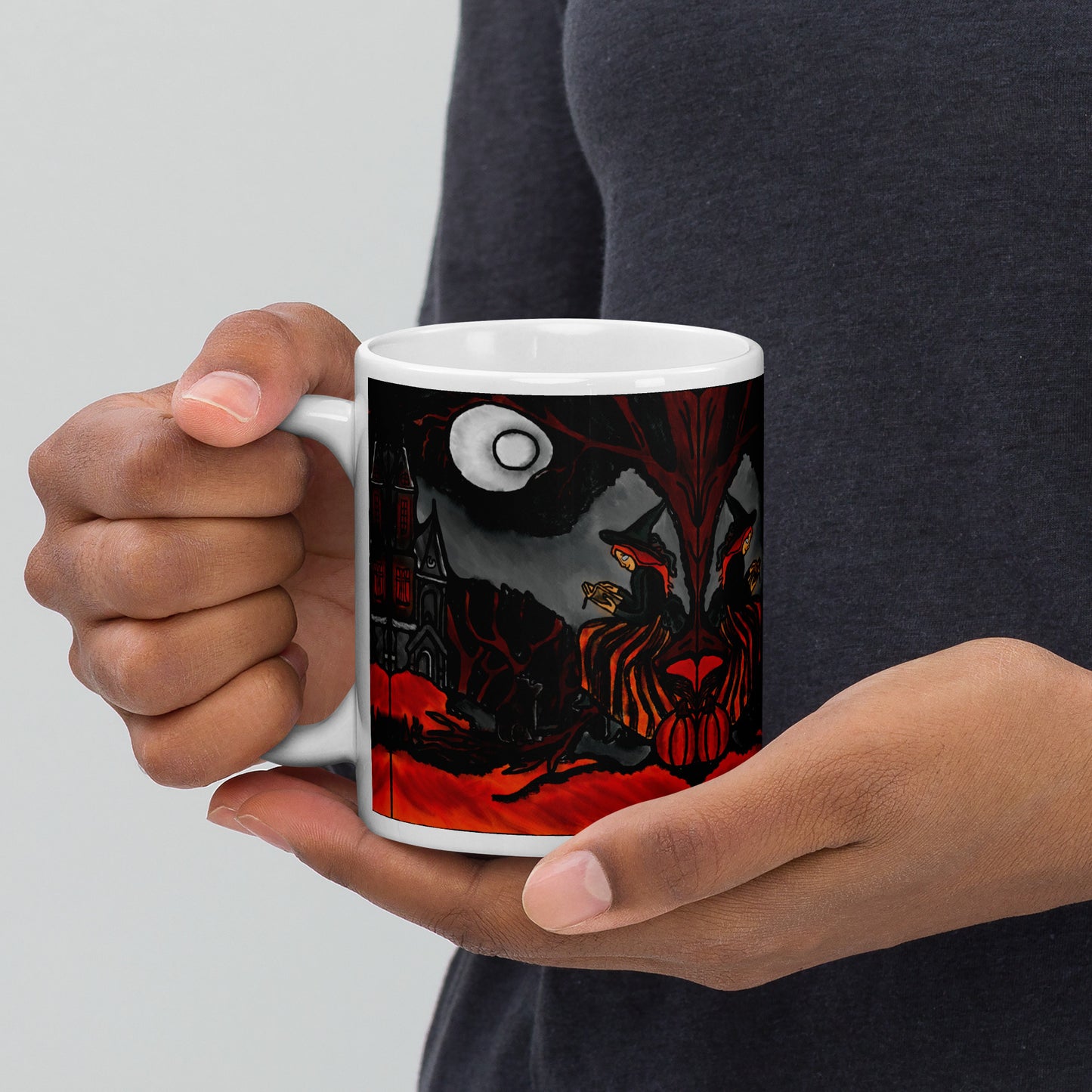 The Witching Hour White glossy mug