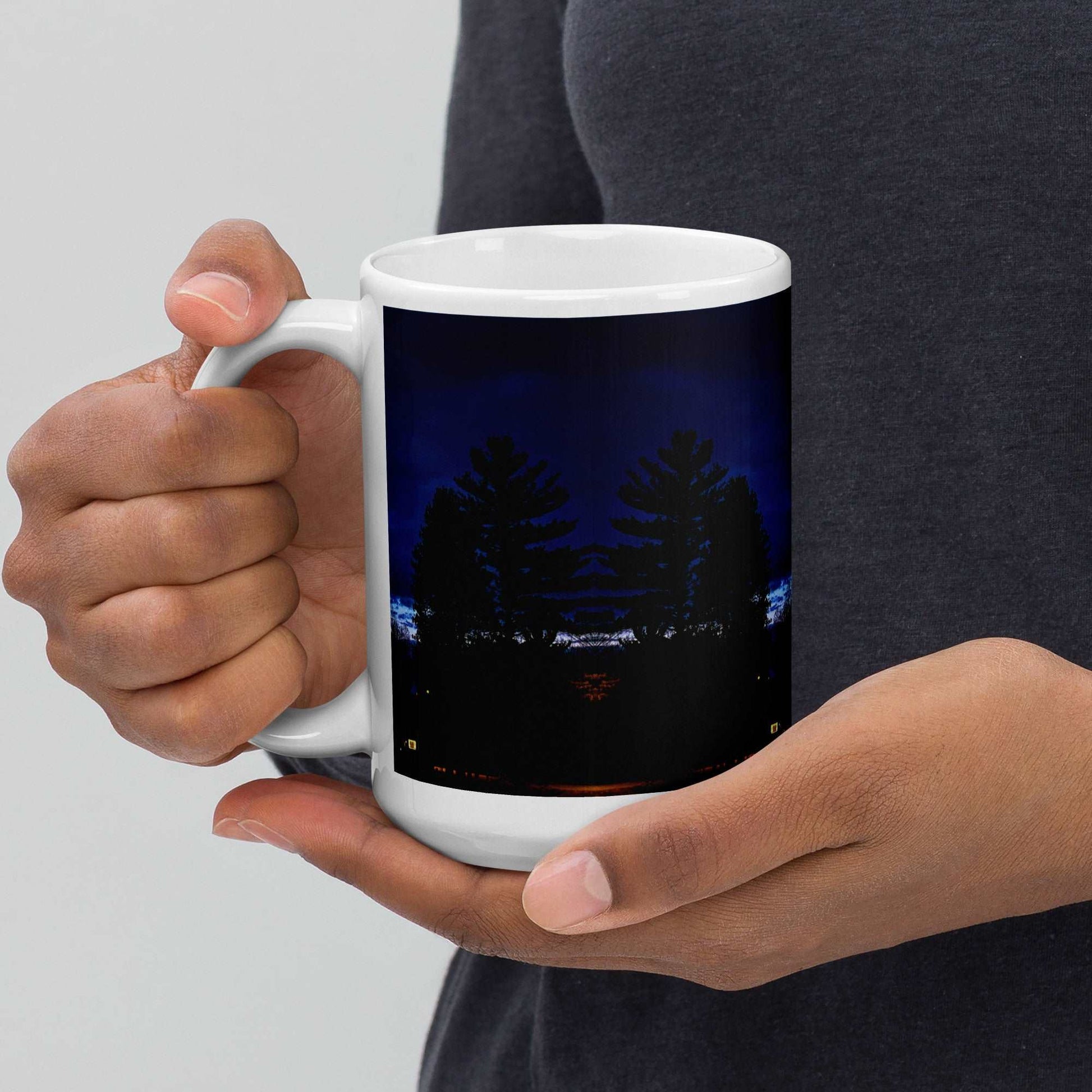 Deep Cyan Sky glossy mug