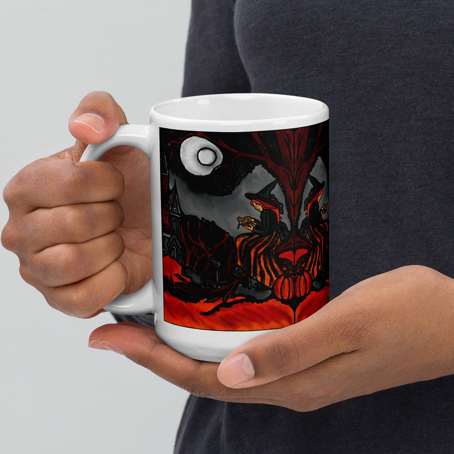 The Witching Hour White glossy mug