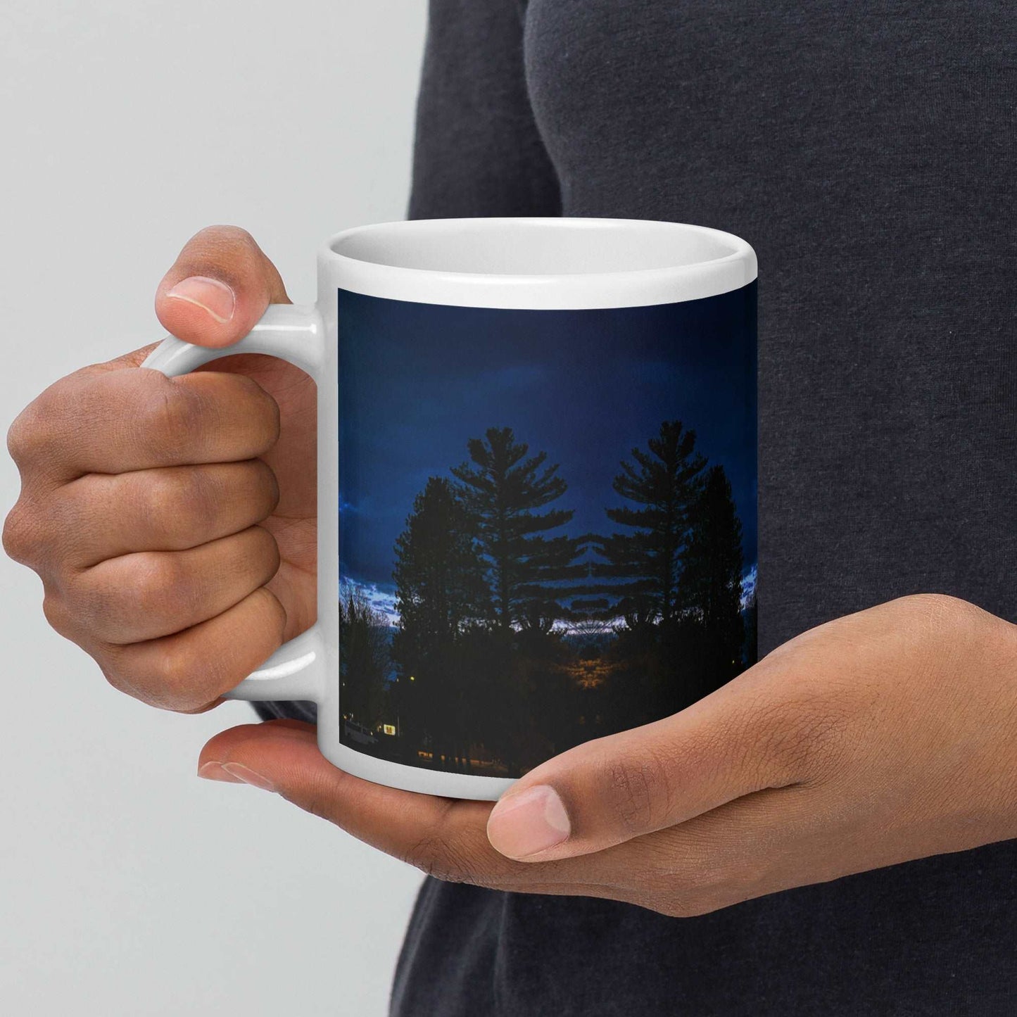 Deep Cyan Sky glossy mug