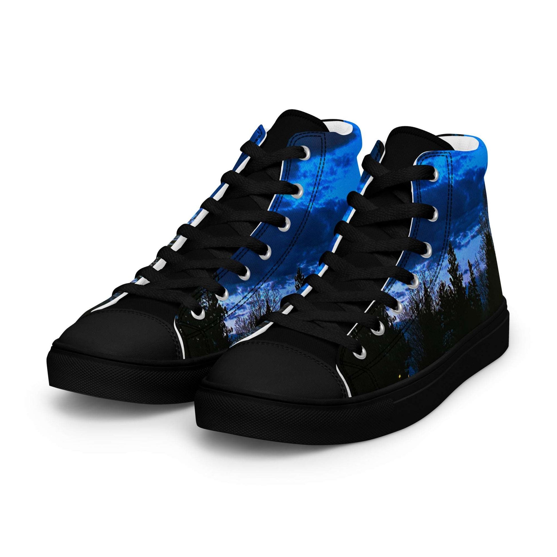 Deep Cyan Sky Women’s high top