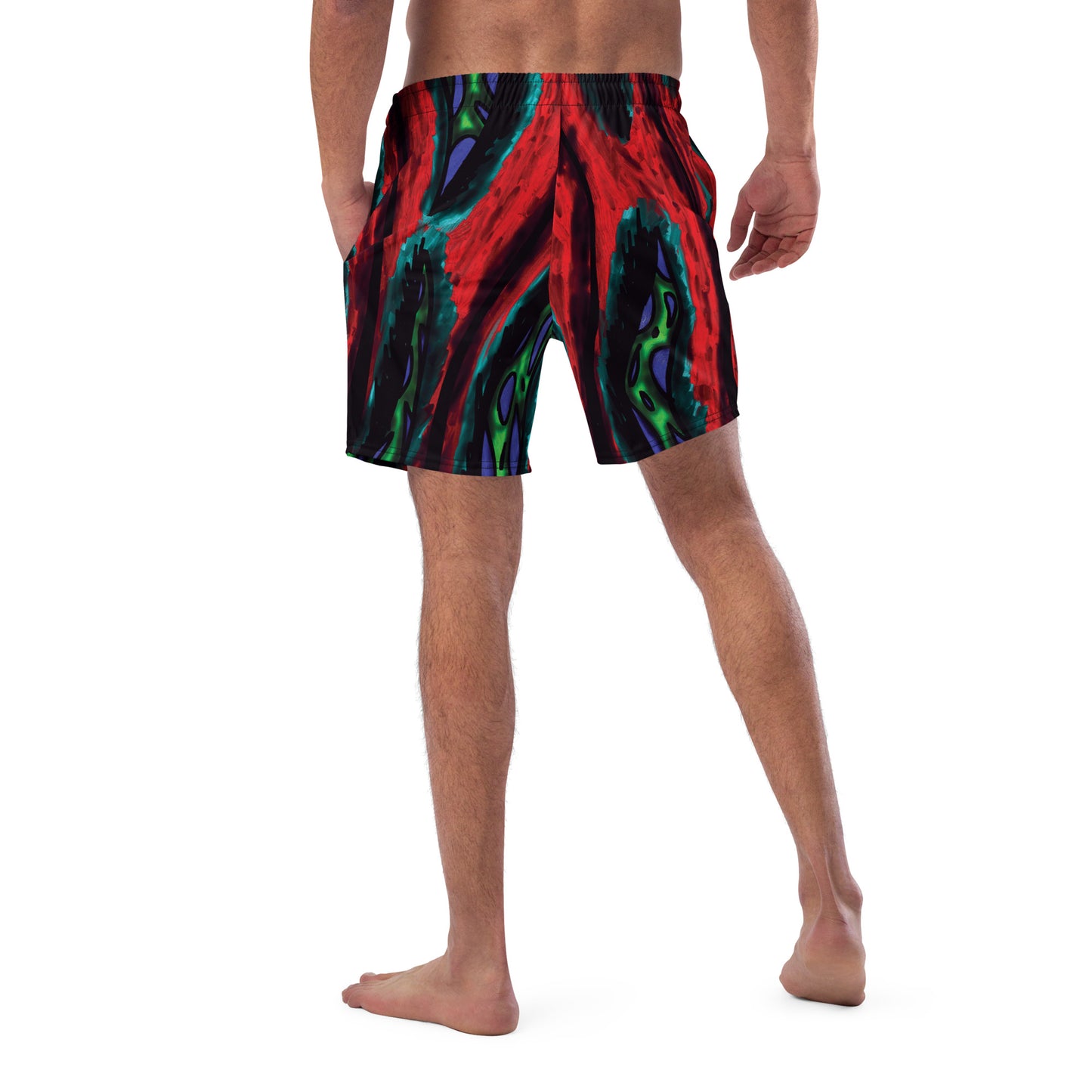 Reptilian swim trunks