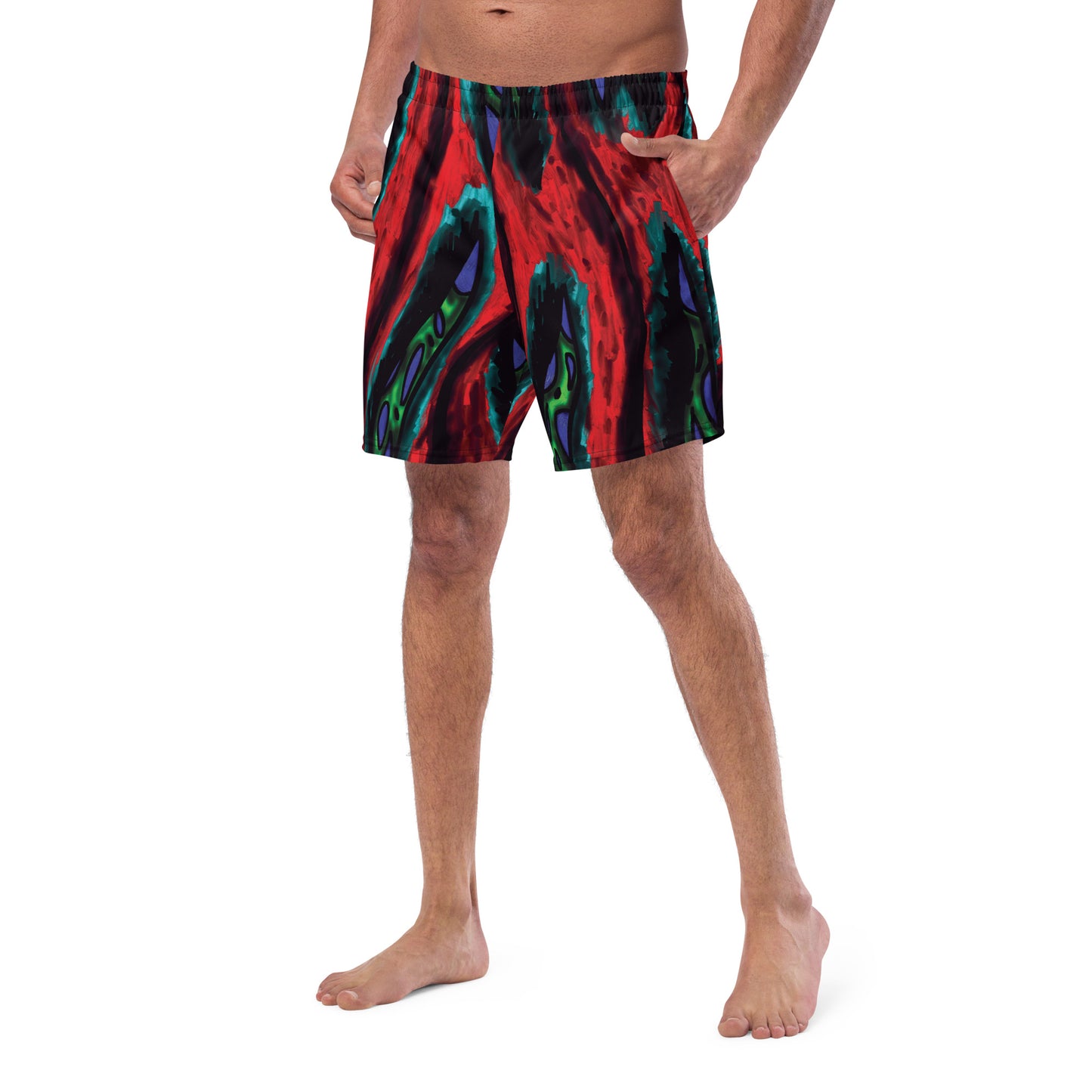 Reptilian swim trunks