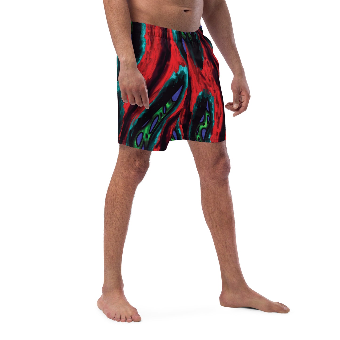 Reptilian swim trunks